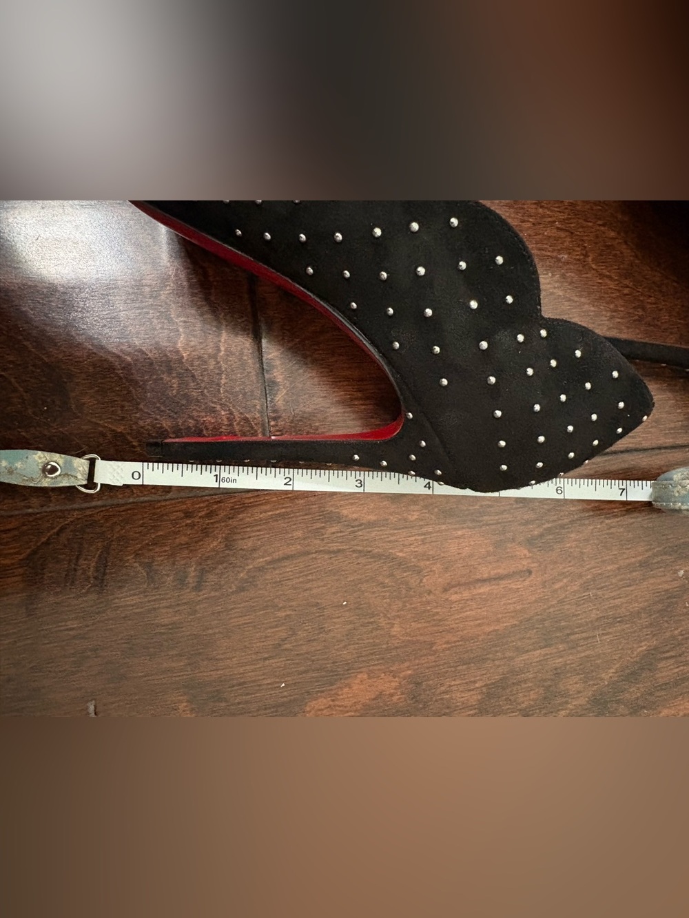 Christian Louboutin Black Studded Pumps Size 37 NWT - Picture 6 of 10